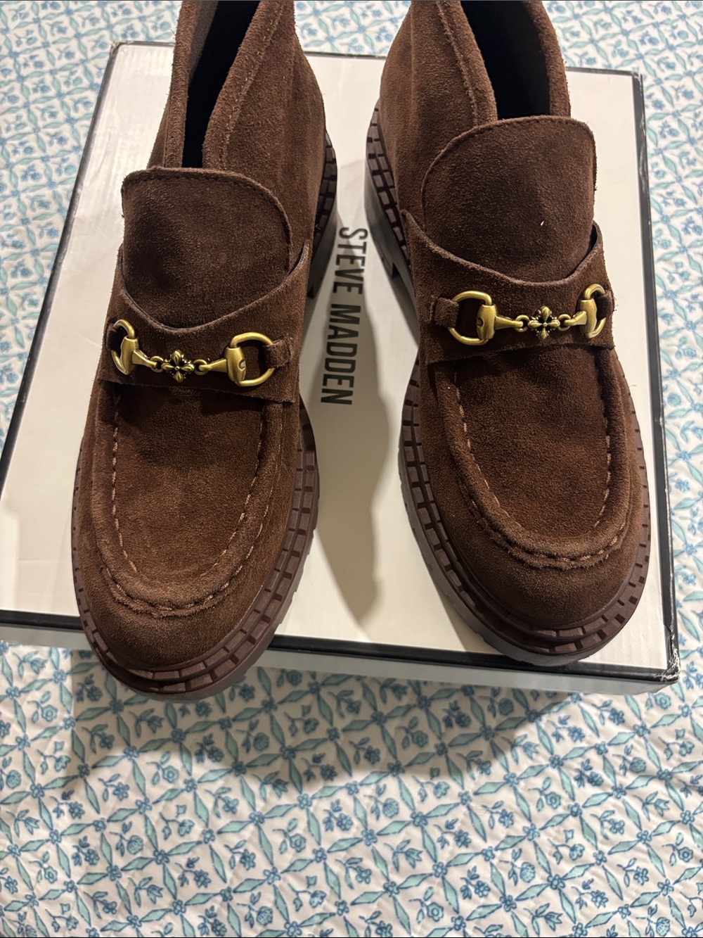 Steve Madden Presley Suede Bit Loafers